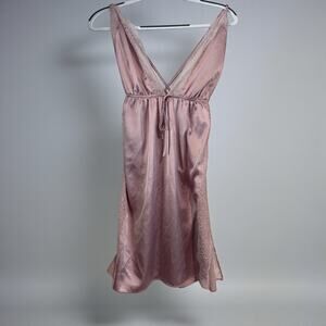 Victoria’s Secret Purple Lace Babydoll Slip Nightie Y2K Coquette Bow Medium